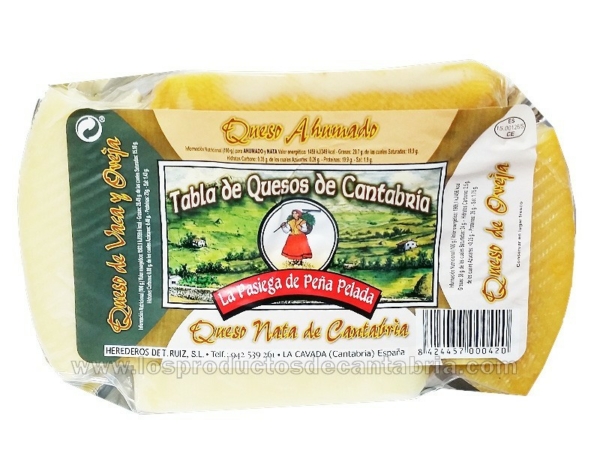 TABLA DE QUESOS DE CANTABRIA LA PASIEGA DE PEÑA PELADA.