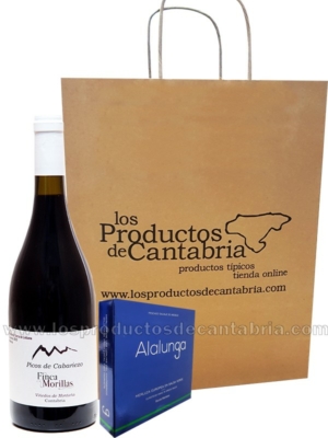 lote 2 vino finca morillas y alalunga merluza en salsa verde