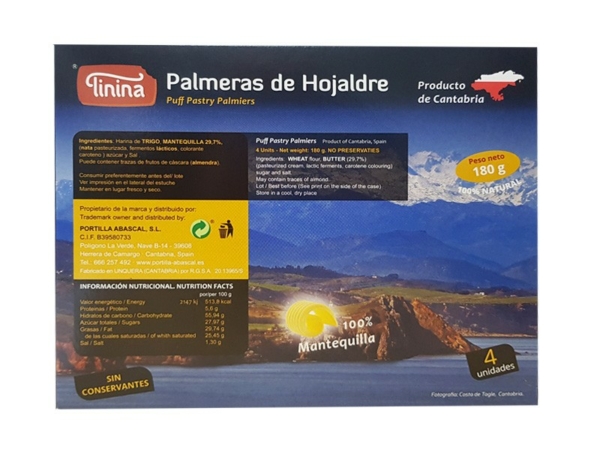 PALMERAS DE HOJALDRE TININA