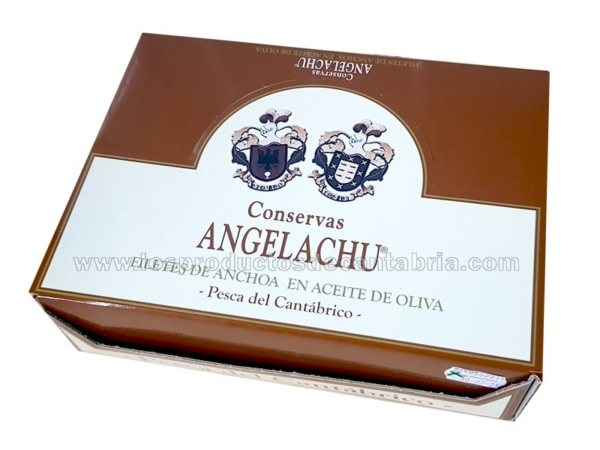 pack ahorro caja 18 latas ANCHOAS DE SANTOÑA ANGELACHU 50 gr.