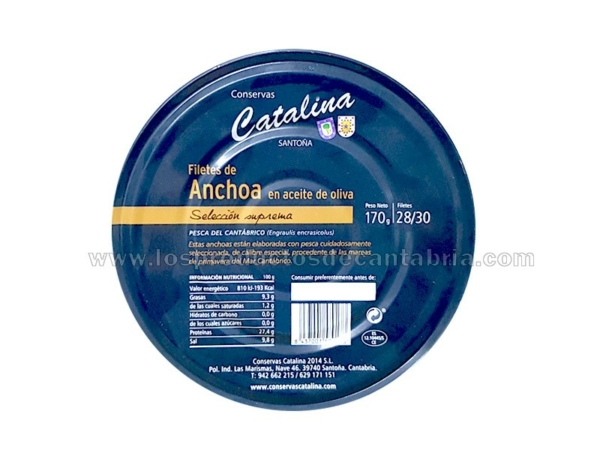 ANCHOAS DE SANTOÑA CATALINA PANDERETA 170 g