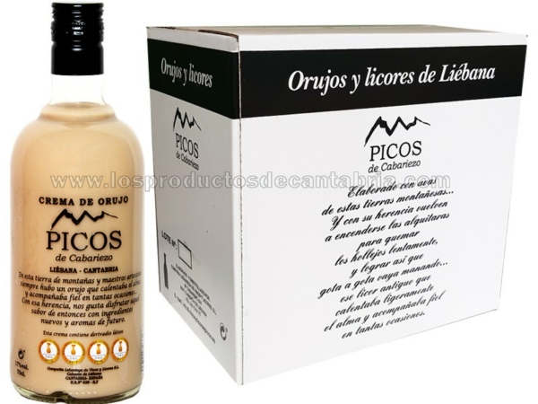 CREMA DE ORUJO PICOS DE CABARIEZO 70cl caja 6 botellas