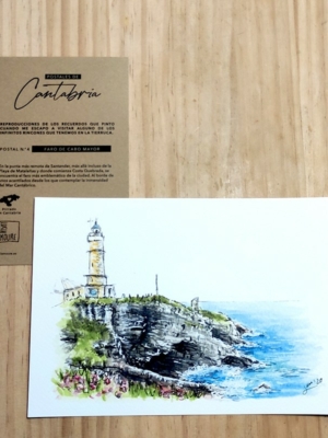 Postal 4 Faro de Cabo Mayor Santander