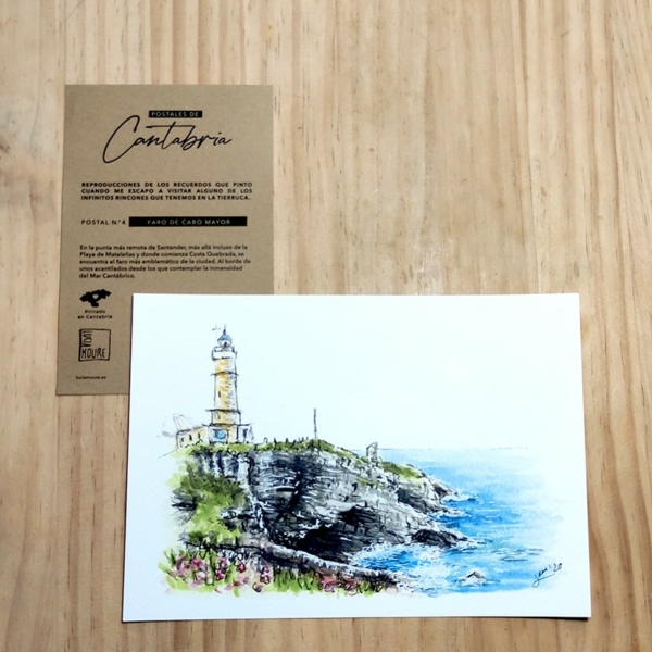 Postal 4 Faro de Cabo Mayor Santander