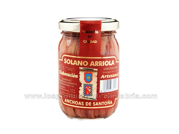 ANCHOAS DE SANTOÑA SOLANO ARRIOLA TARRO 160 gr.