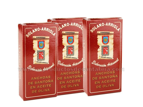 pack ahorro 3 und ANCHOAS DE SANTOÑA SOLANO ARRIOLA 50 gr. pack ahorro 3 und ANCHOAS DE SANTOÑA SOLANO ARRIOLA 50 gr.
