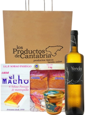 LOTE 9 Vino Blanco Yenda, Puding Centollo y Sobao El Macho