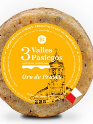 QUESO ORO DE PRASES NATURAL 500g 3 VALLES PASIEGOS.