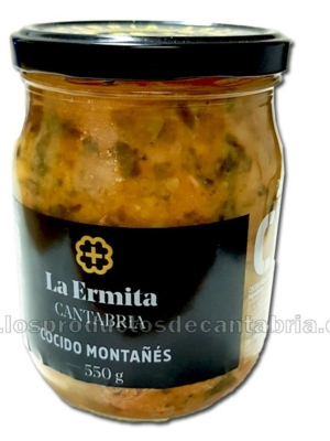 GARBANZOS CON ESPINACAS Y BACALAO LA ERMITA 550 gr.