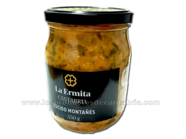GARBANZOS CON ESPINACAS Y BACALAO LA ERMITA 550 gr.