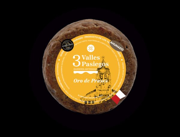 QUESO ORO DE PRASES AHUMADO 500g 3 VALLES PASIEGOS.