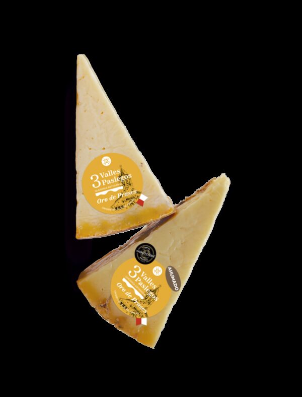 QUESO ORO DE PRASES CUÑA NATURAL+ CUÑA AHUMADO 3 VALLES PASIEGOS. QUESO ORO DE PRASES CUÑA NATURAL+ CUÑA AHUMADO 3 VALLES PASIEGOS.