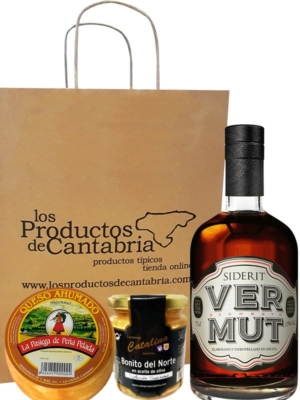 LOTE 11 Vermut Siderit,Bonito Catalina, Queso ahumado Peña Pelada